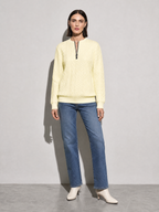 European And American Zipper Sweater Women's Coat Cardigan in Apricot - main view