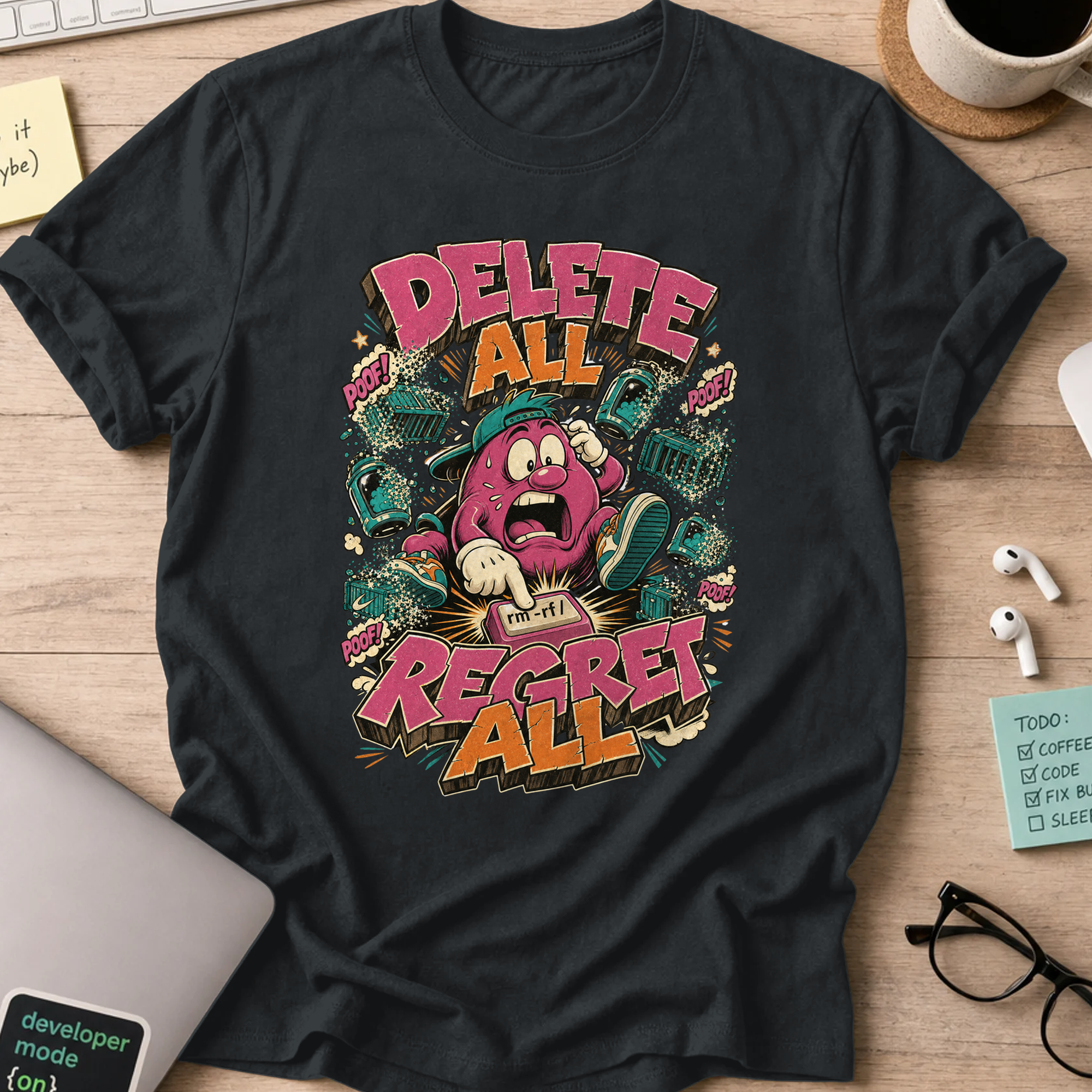 Delete All Regret All Shirt — Black