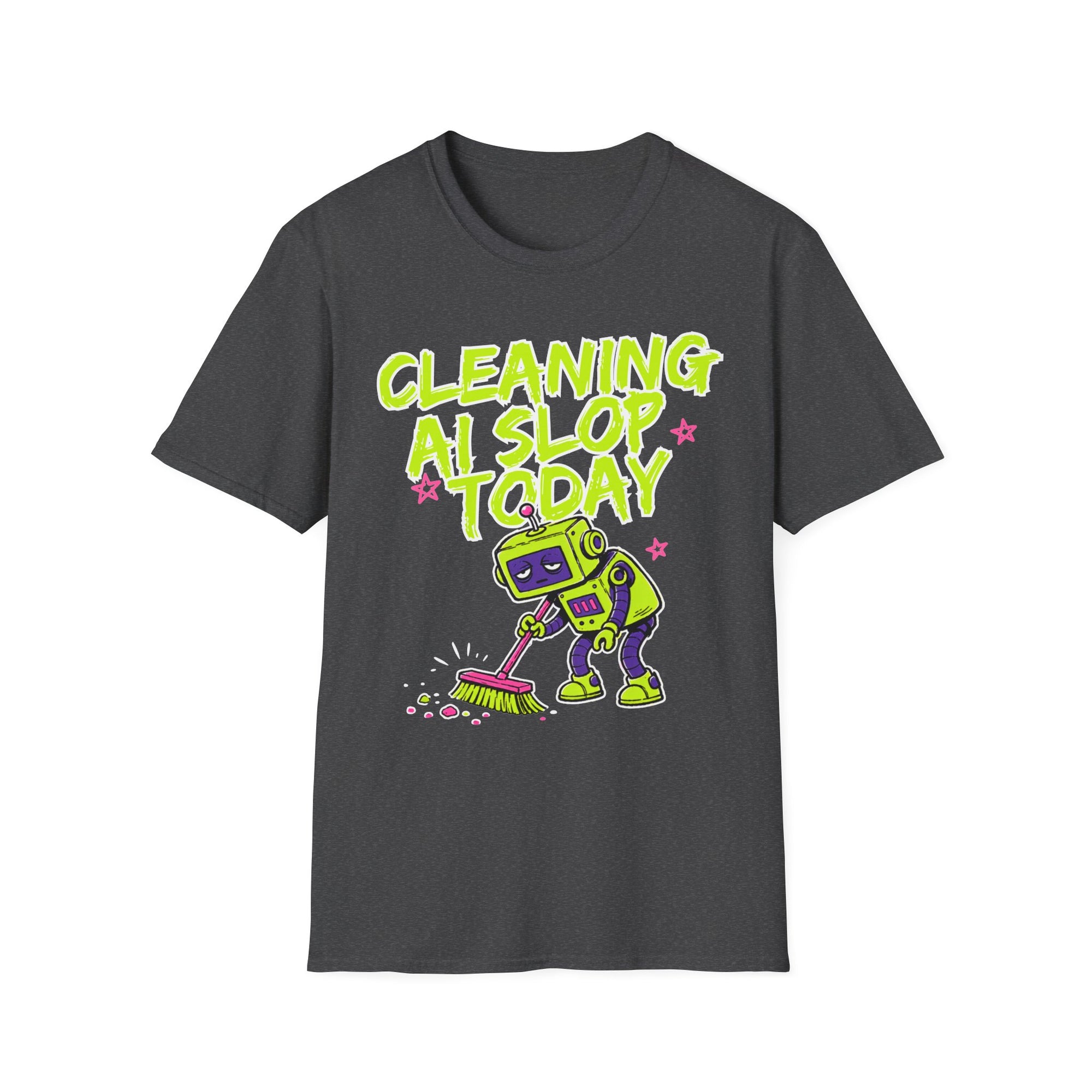 Cleaning AI Slop Today Graffiti Robot Shirt