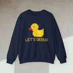 Code Culture lets debug duck sweatshirt funny programmer Sweatshirt in S — Code Culture developer clothing