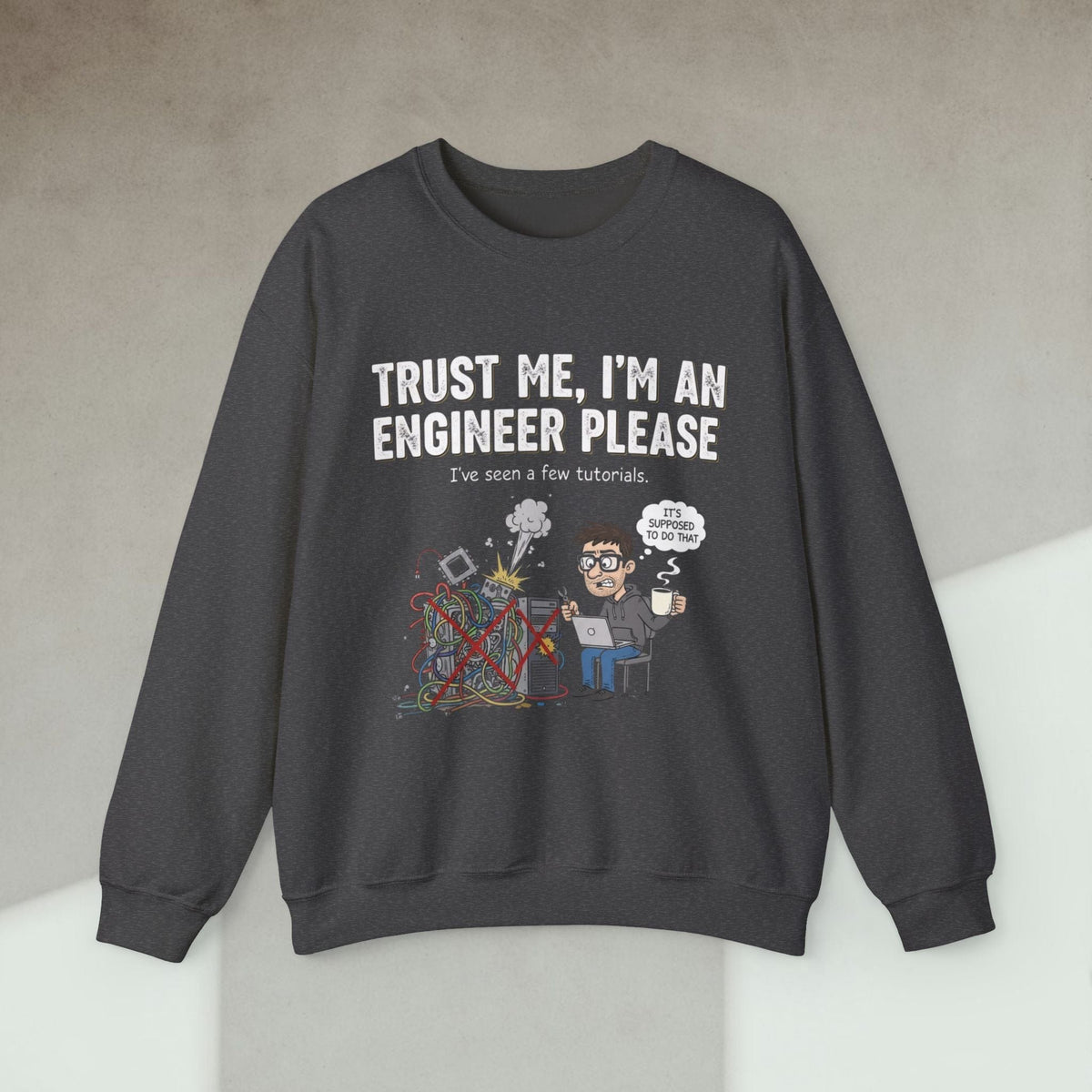 Code Culture trust me im an engineer please sweatshirt funny programmer Sweatshirt in S — Code Culture developer clothing
