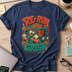 Rerun Until Green Shirt — Navy