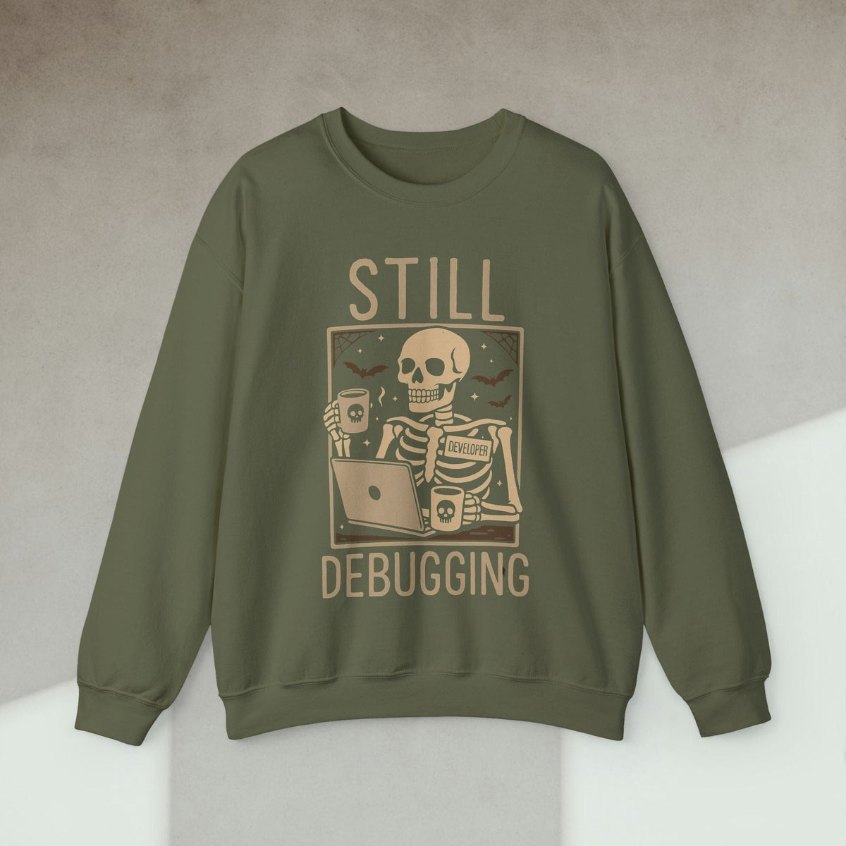 Code Culture still debugging sweatshirt funny programmer Sweatshirt in S — Code Culture developer clothing