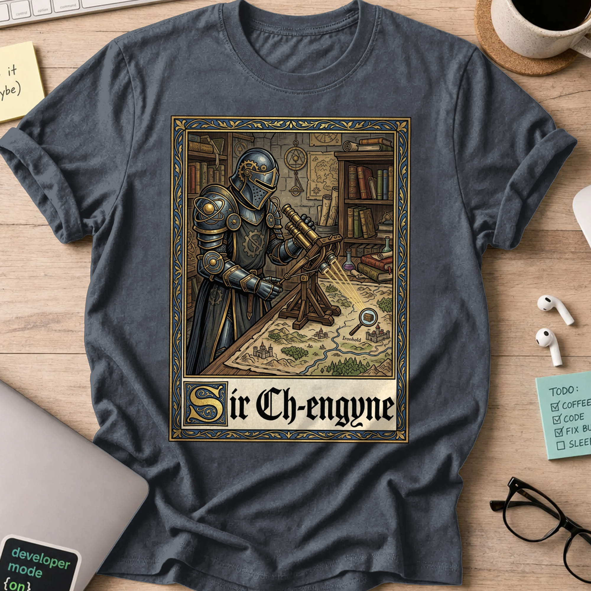 Sir Ch-Engyne Shirt — Dark Heather