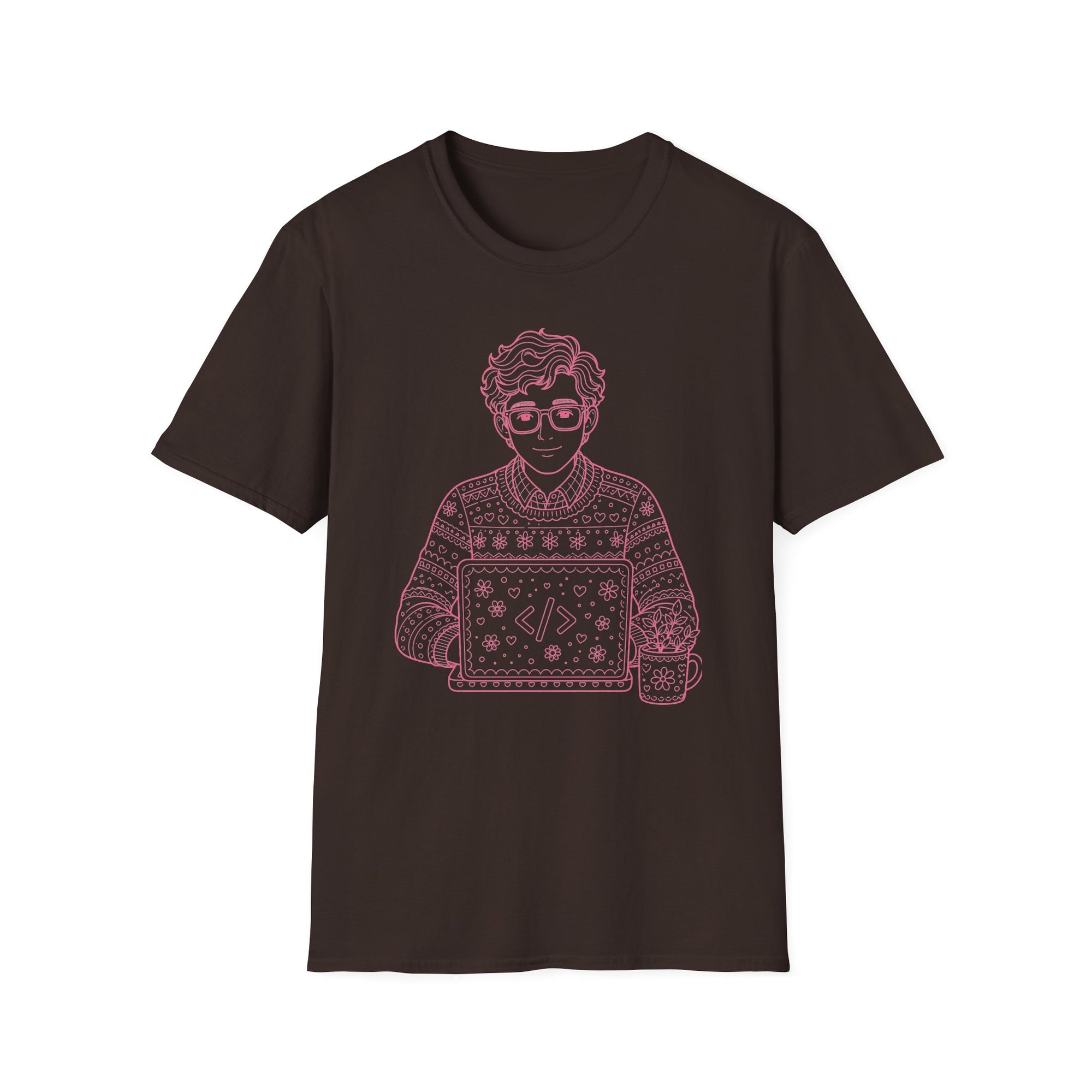 Floral Coder Line Art Shirt