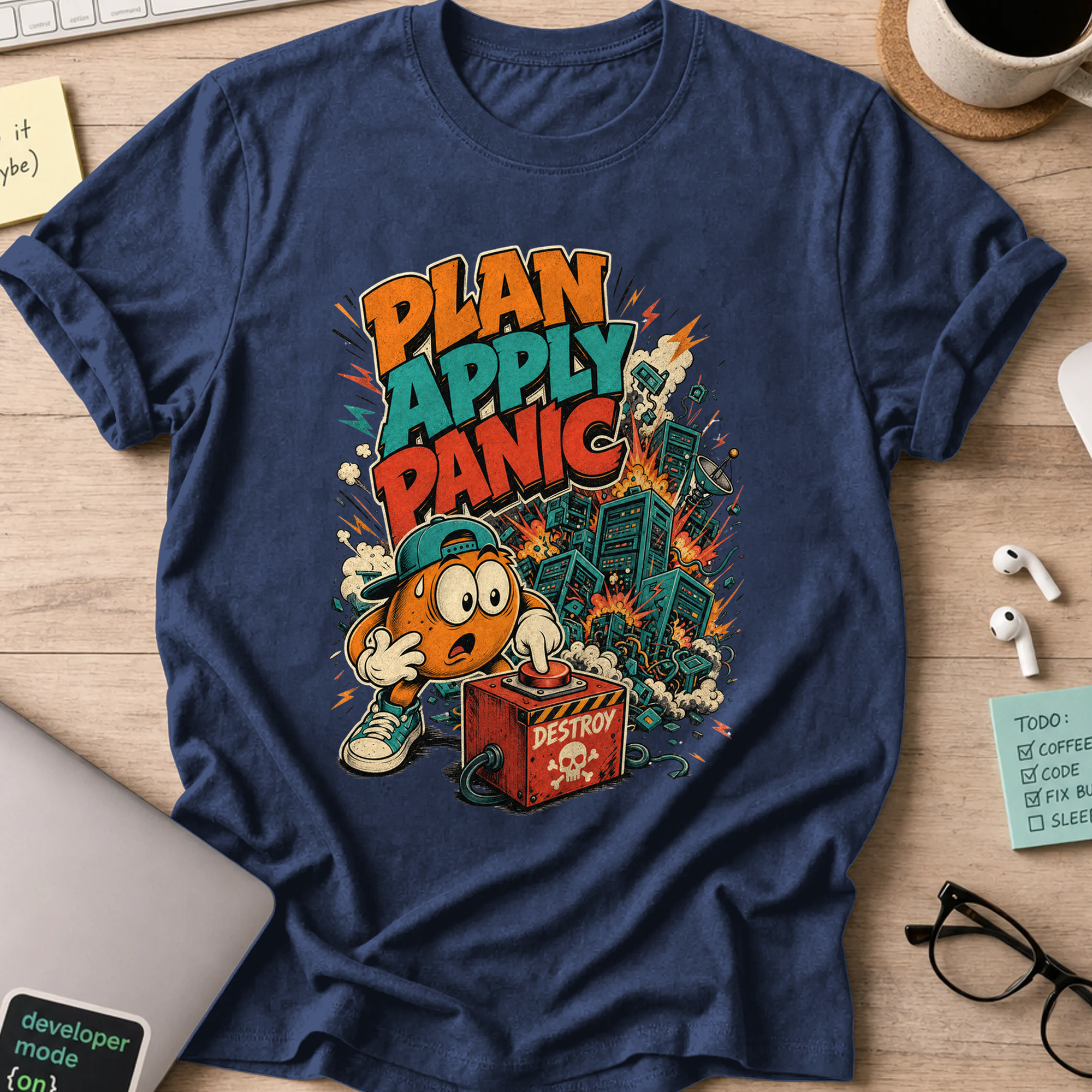 Plan Apply Panic Shirt — Navy