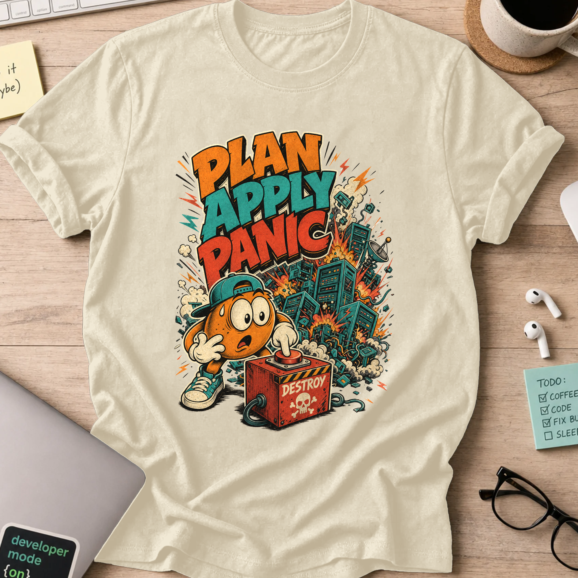 Plan Apply Panic Shirt — Natural