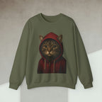 Code Culture cat in hoodie sweatshirt funny programmer Sweatshirt in S — Code Culture developer clothing