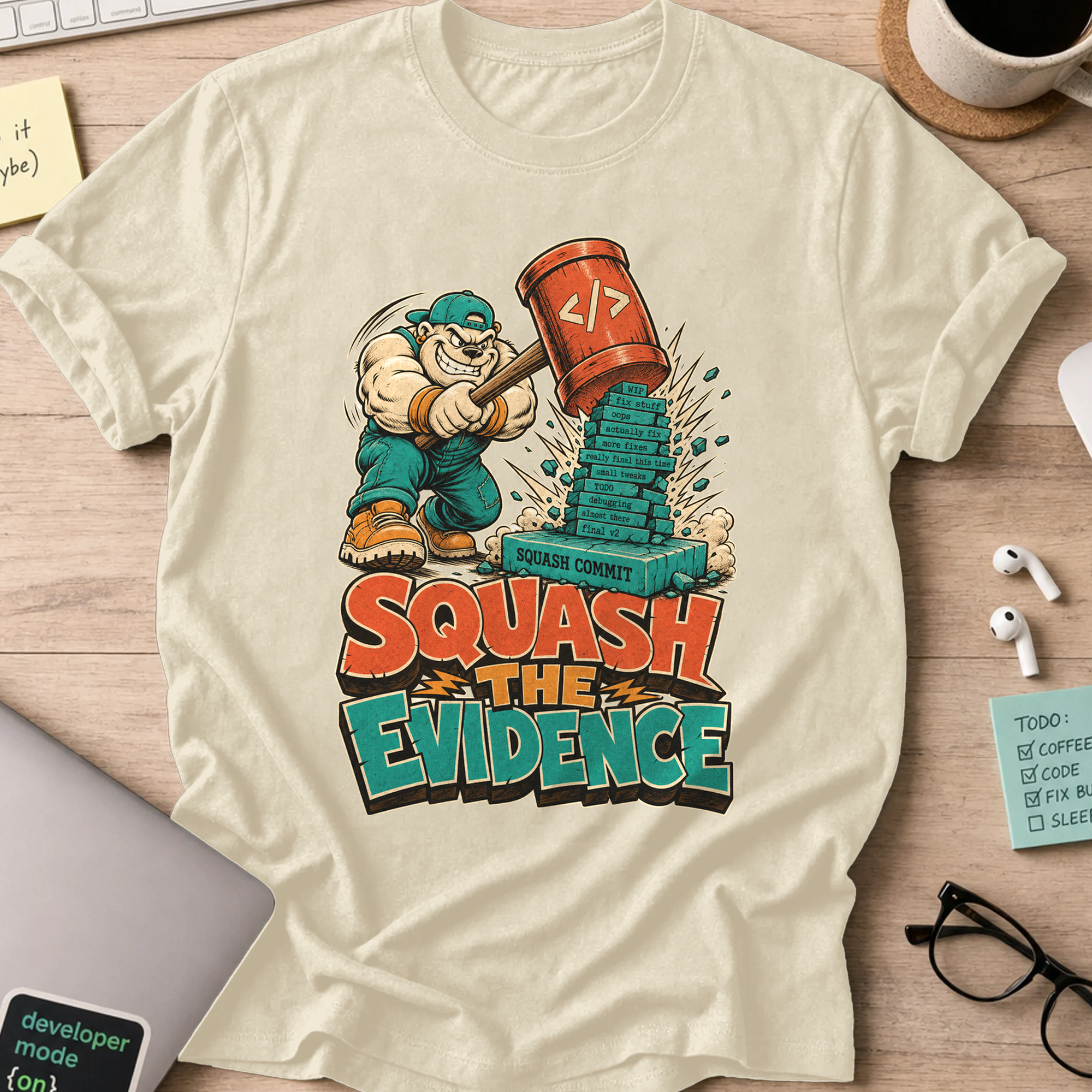 Squash the Evidence Shirt — Natural