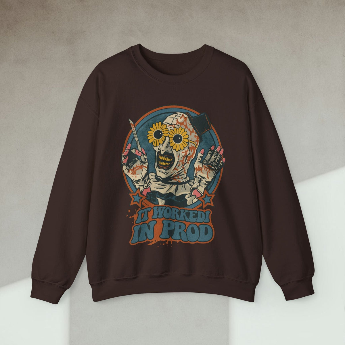 Code Culture it worked in prod sweatshirt funny programmer Sweatshirt in S — Code Culture developer clothing