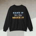 Code Culture fake it till you make it sweatshirt funny programmer Sweatshirt in S — Code Culture developer clothing