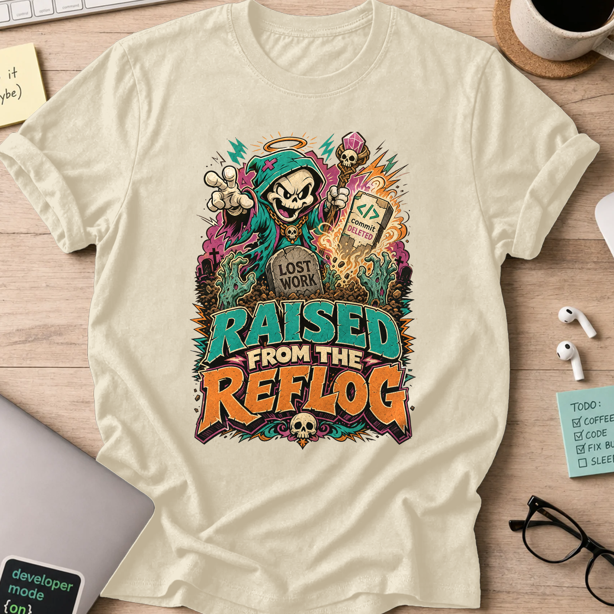 Raised From the Reflog Shirt — Natural
