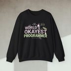 Code Culture world's okayest programmer sweatshirt funny programmer Sweatshirt in S — Code Culture developer clothing