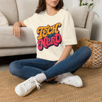 Tech Nerd Retro Typography Shirt