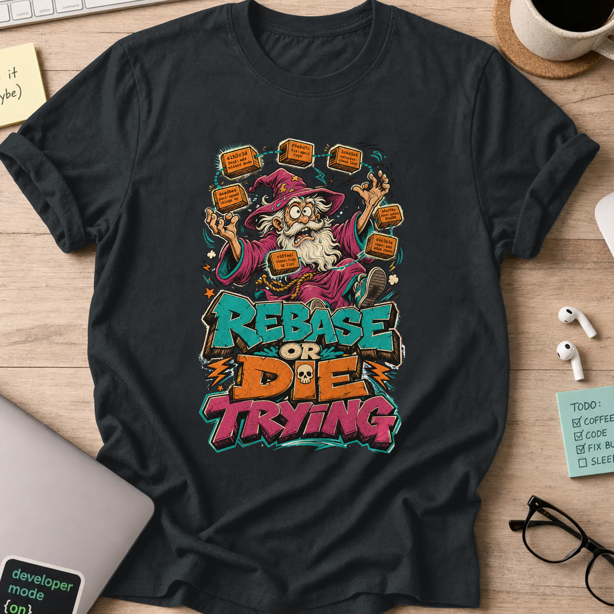 Rebase or Die Trying Shirt — Black