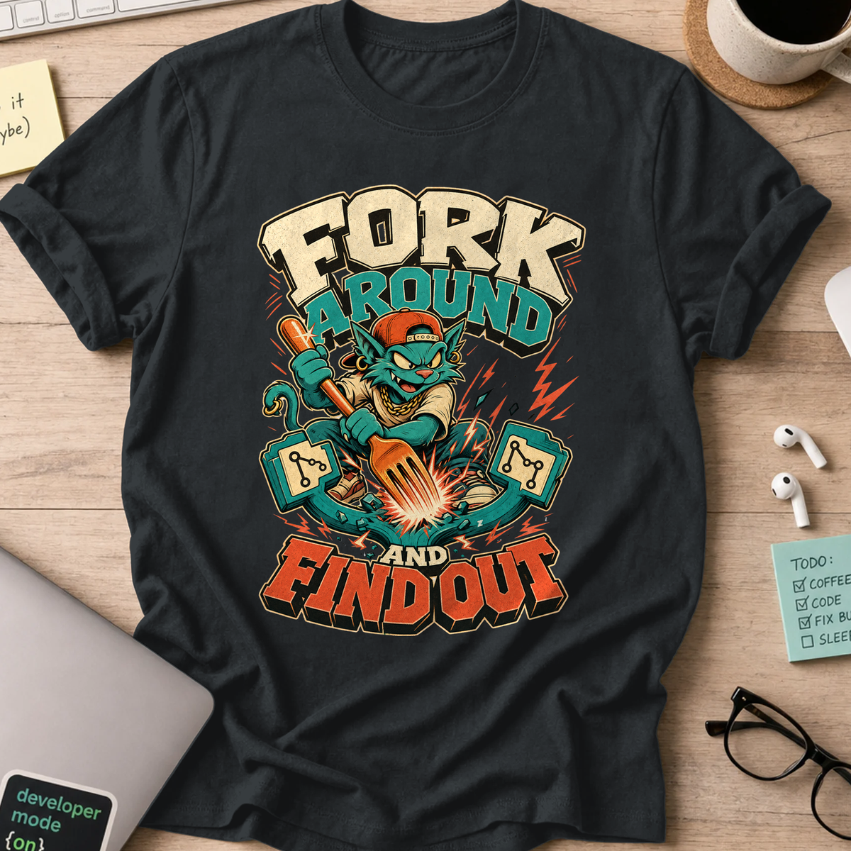Fork Around and Find Out Shirt — Black