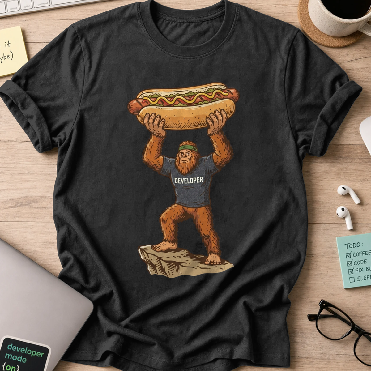 Freedom Bigfoot Hot Dog Press Shirt - Black