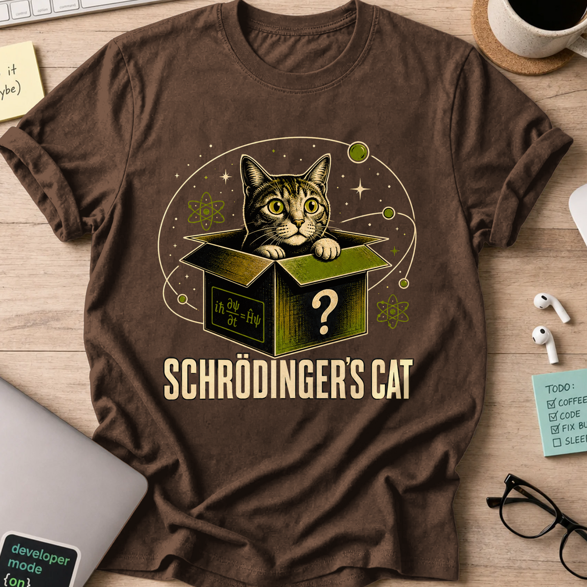 Nerd Collection Artwork 005 Shirt - Dark Chocolate mockup