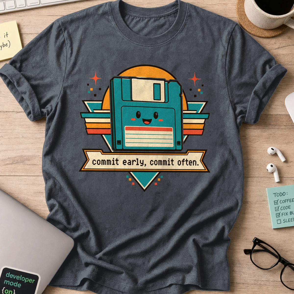 Commit Early Commit Often Shirt — Dark Heather