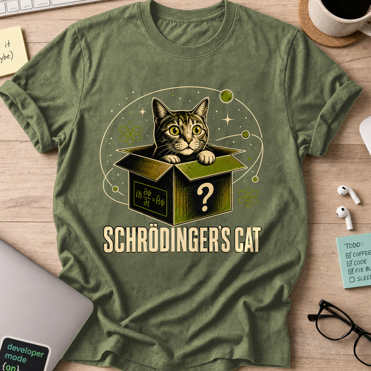 Nerd Collection Artwork 005 Shirt - Military Green mockup