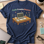 Code Create Repeat Shirt — Navy