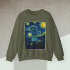 Code Culture van gogh desk sweatshirt funny programmer Sweatshirt in S — Code Culture developer clothing