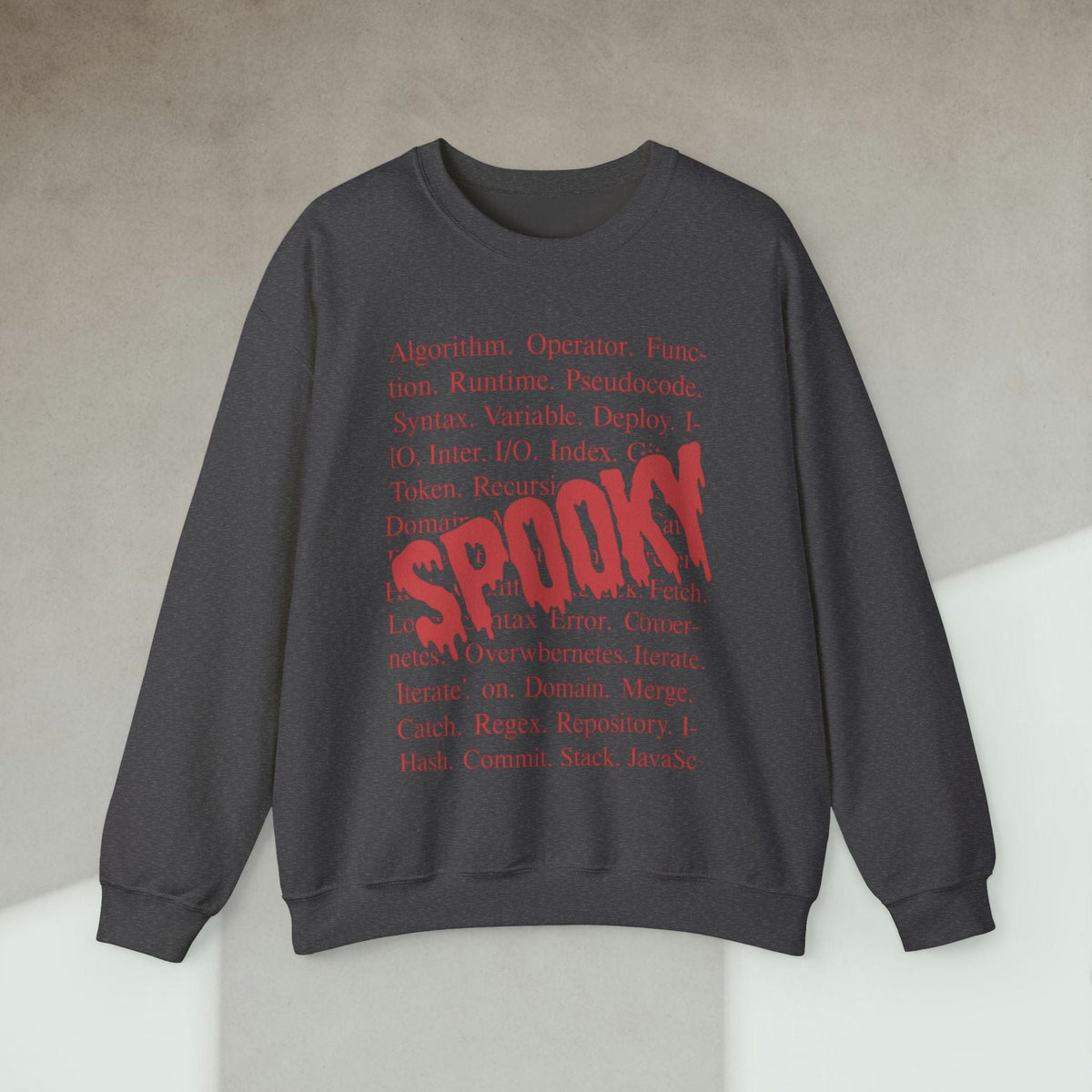 Code Culture spooky code sweatshirt funny programmer Sweatshirt in S — Code Culture developer clothing
