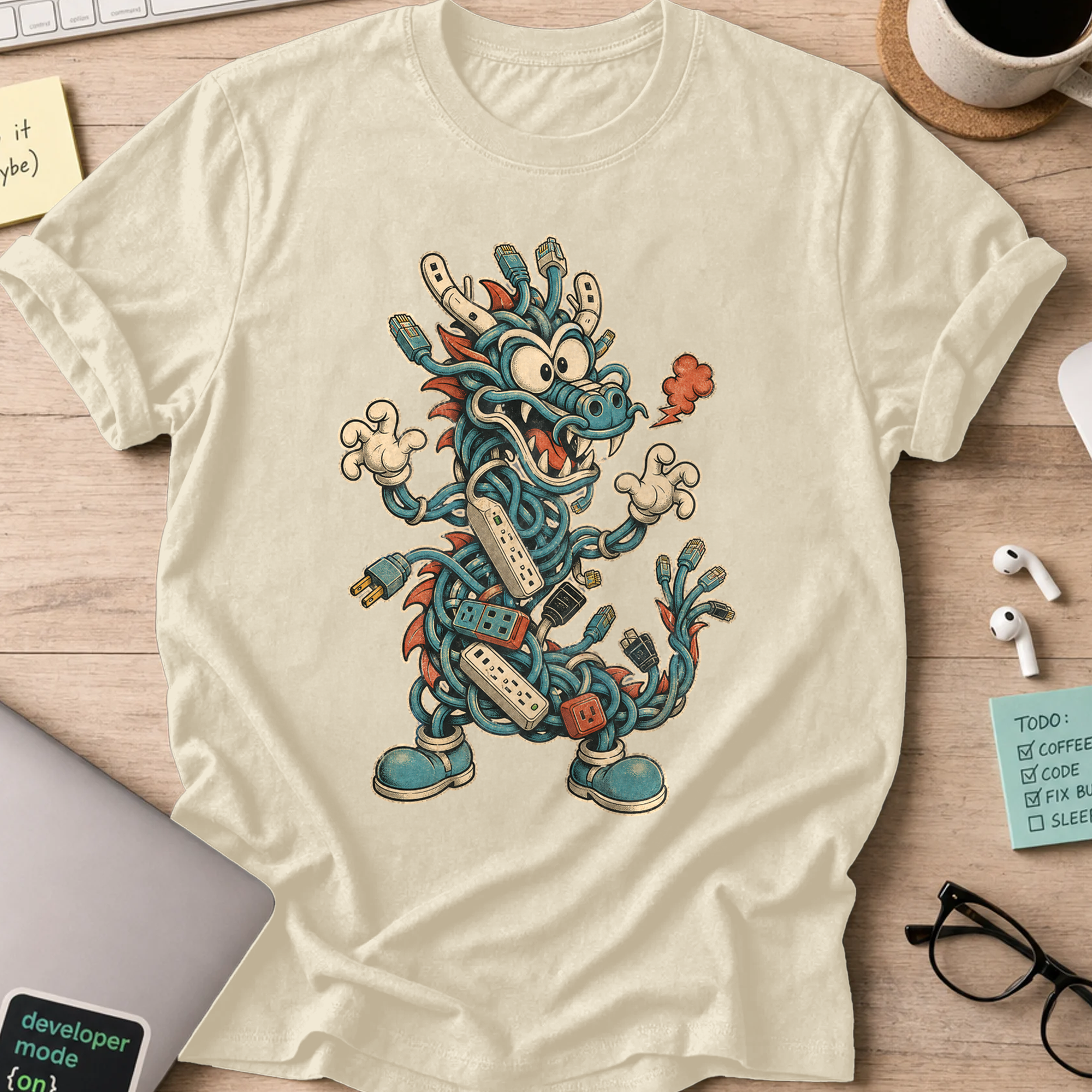 Cable Nest Monster Shirt — Natural