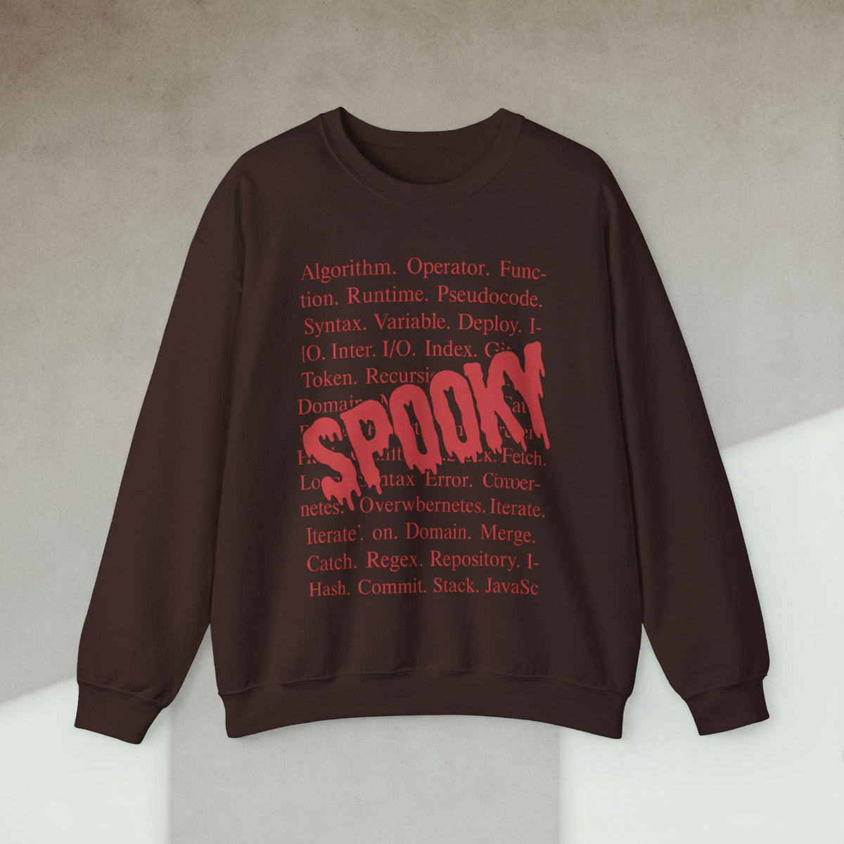 Code Culture spooky code sweatshirt funny programmer Sweatshirt in S — Code Culture developer clothing