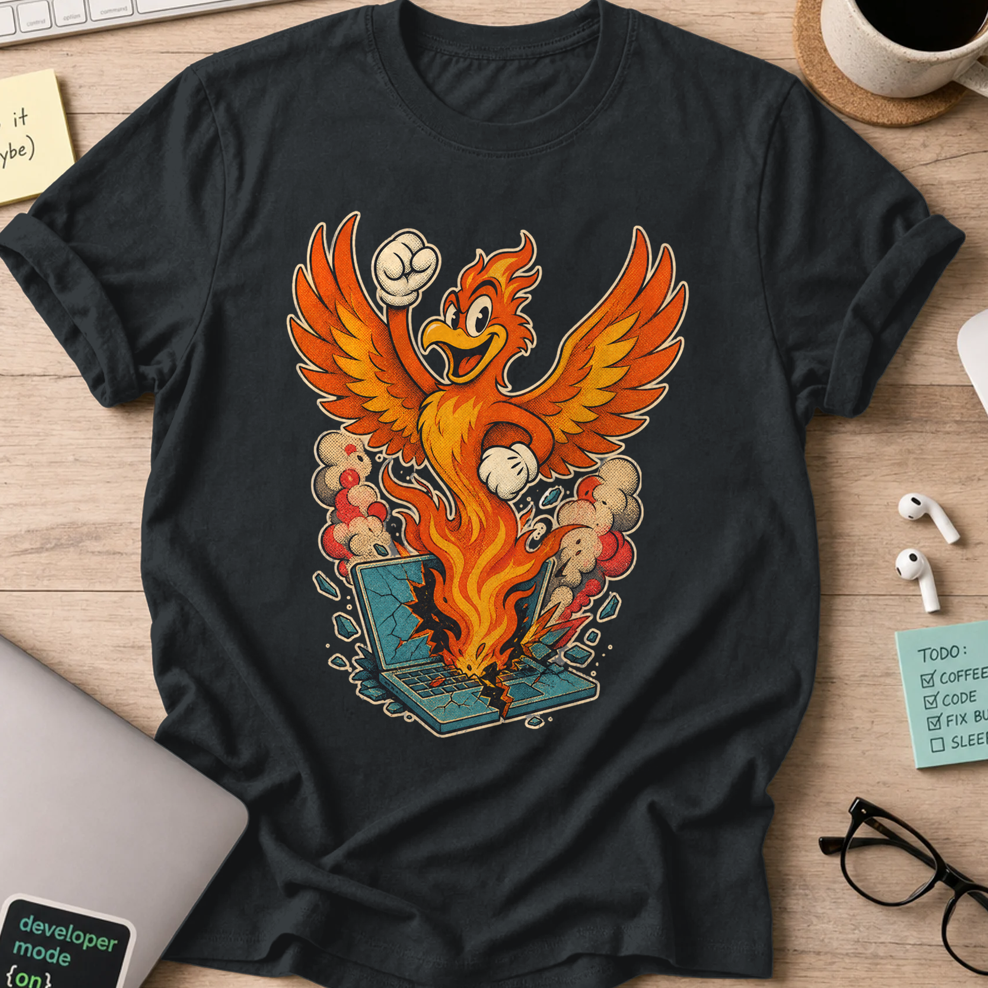 Phoenix Laptop Shirt — Black