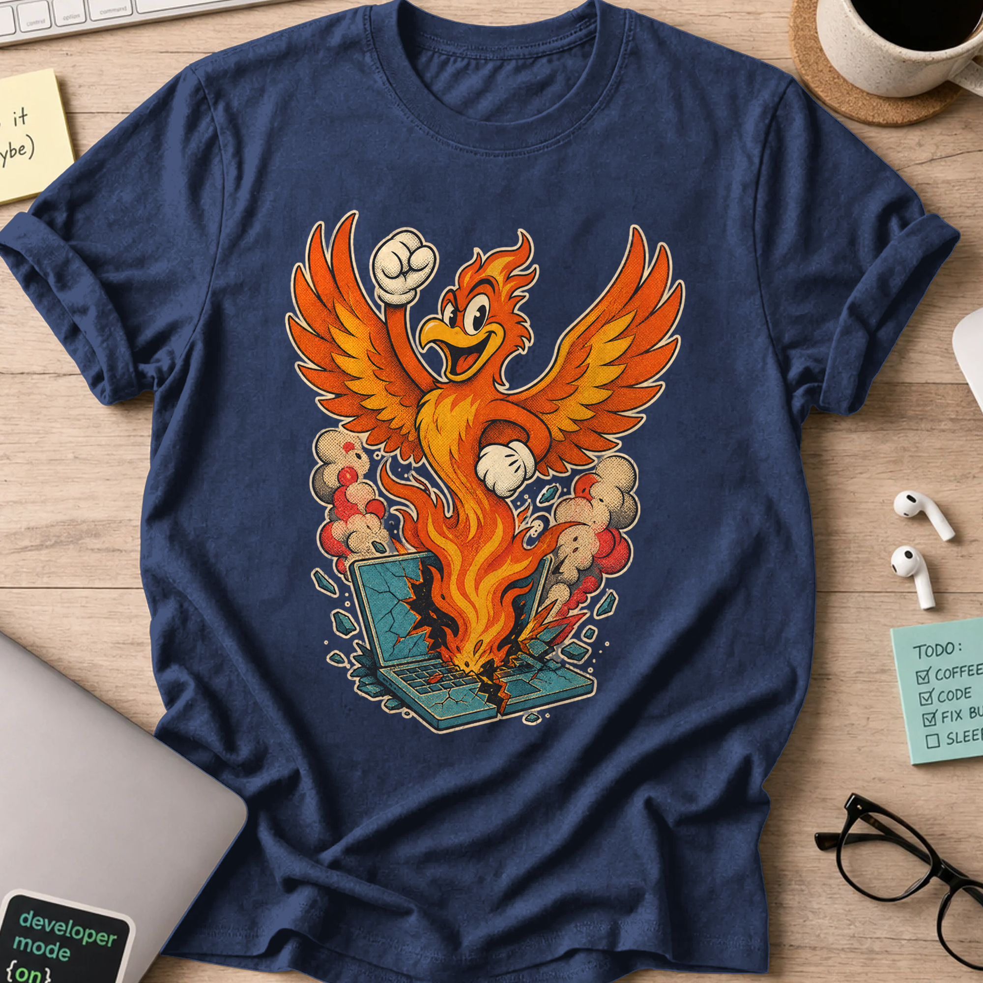 Phoenix Laptop Shirt — Navy
