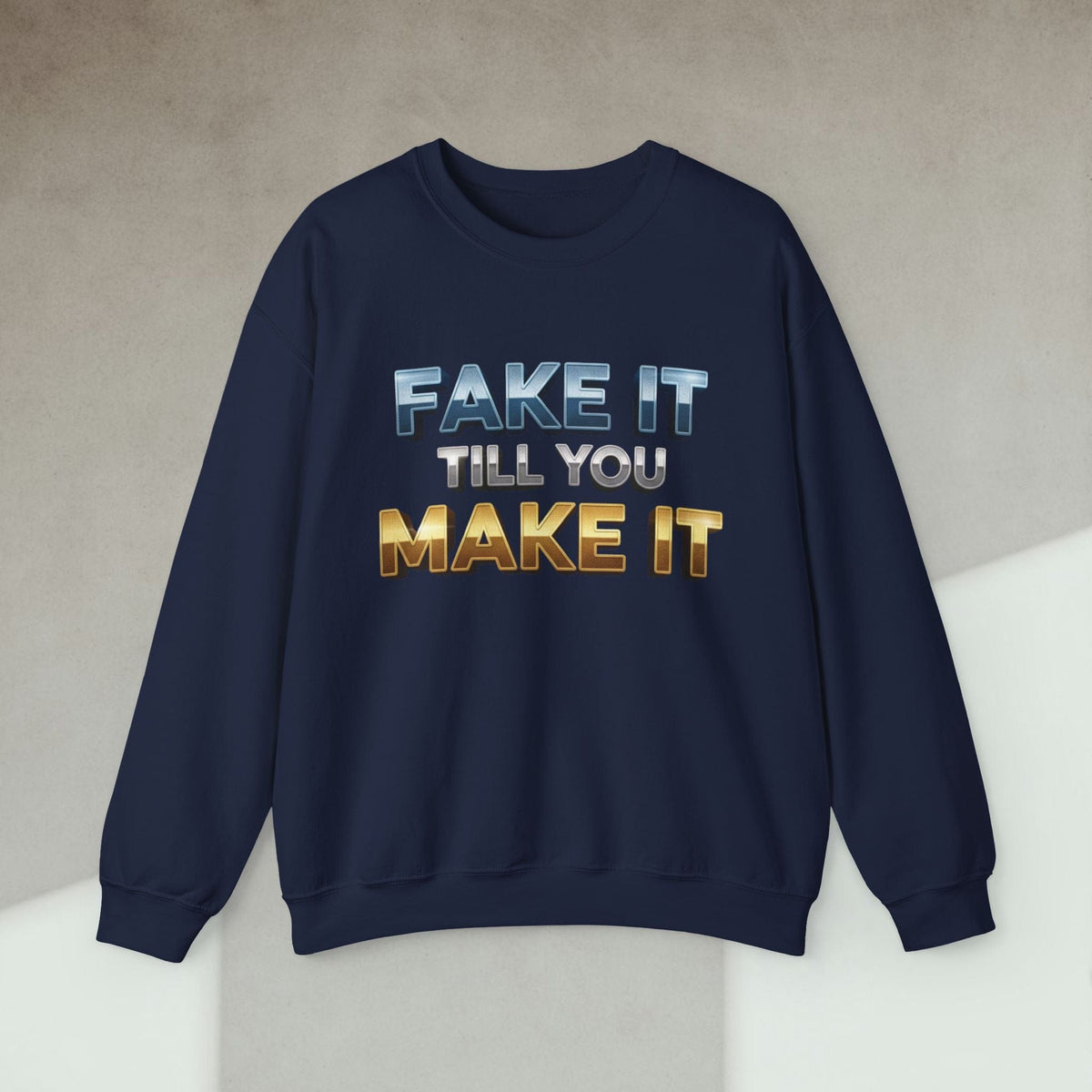 Code Culture fake it till you make it sweatshirt funny programmer Sweatshirt in S — Code Culture developer clothing