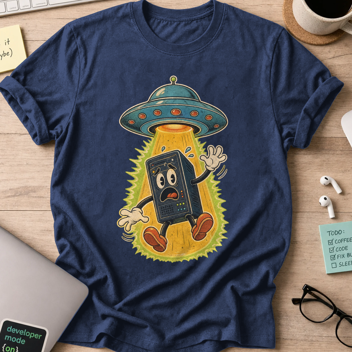Abducted Server Shirt — Navy