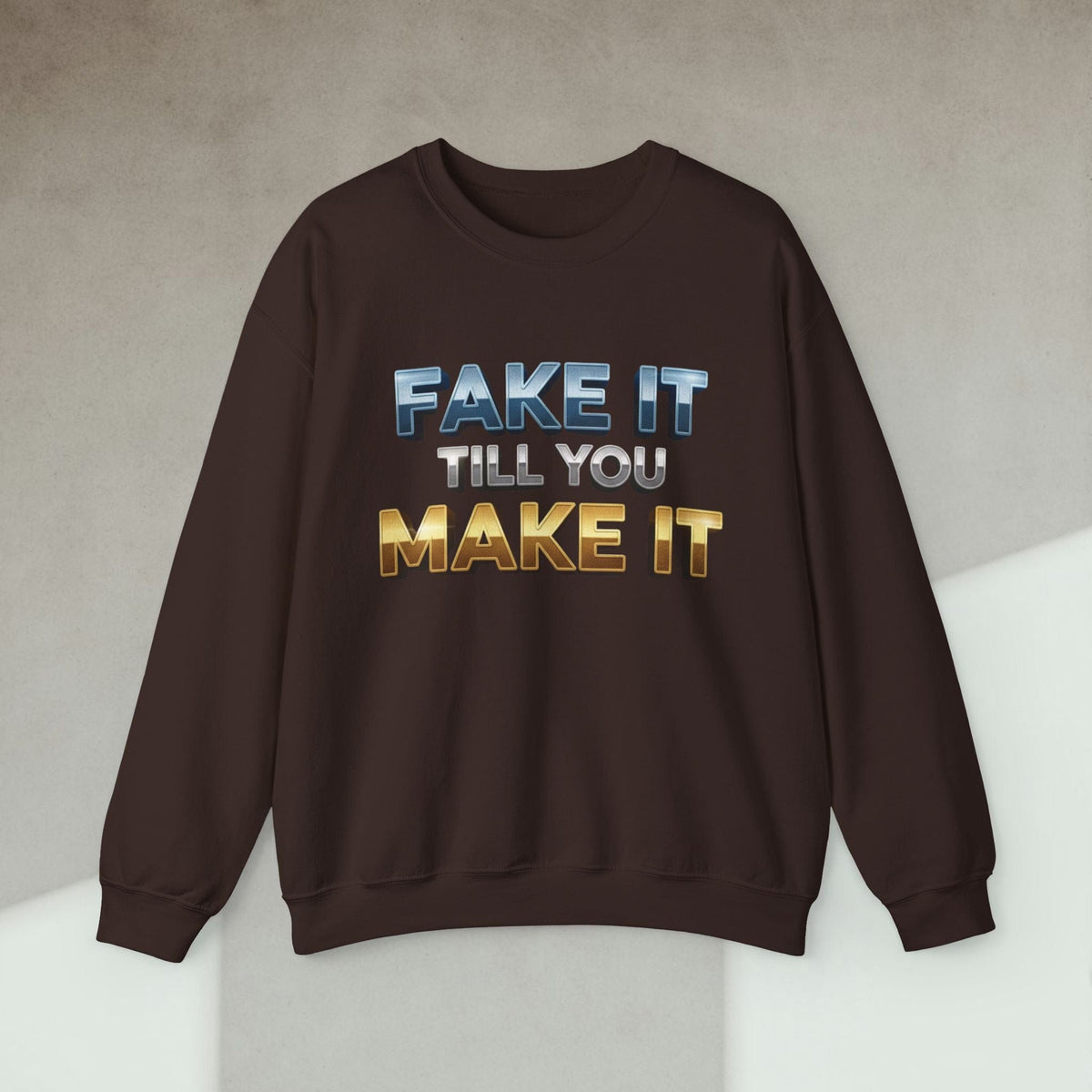 Code Culture fake it till you make it sweatshirt funny programmer Sweatshirt in S — Code Culture developer clothing