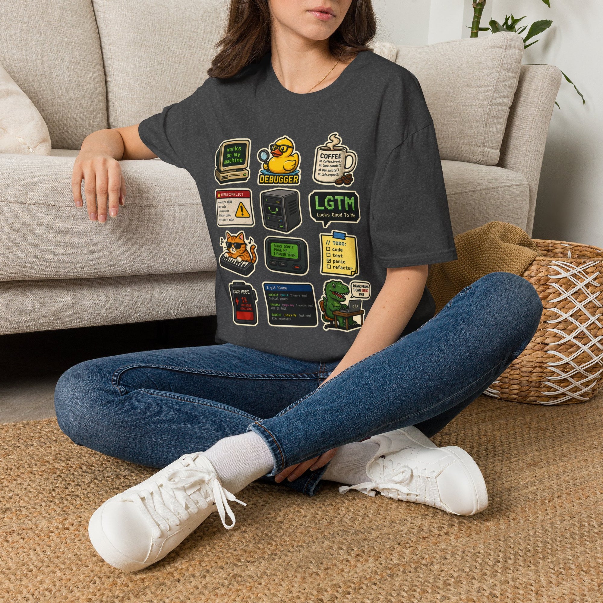 Works On My Machine Retro Sticker Shirt