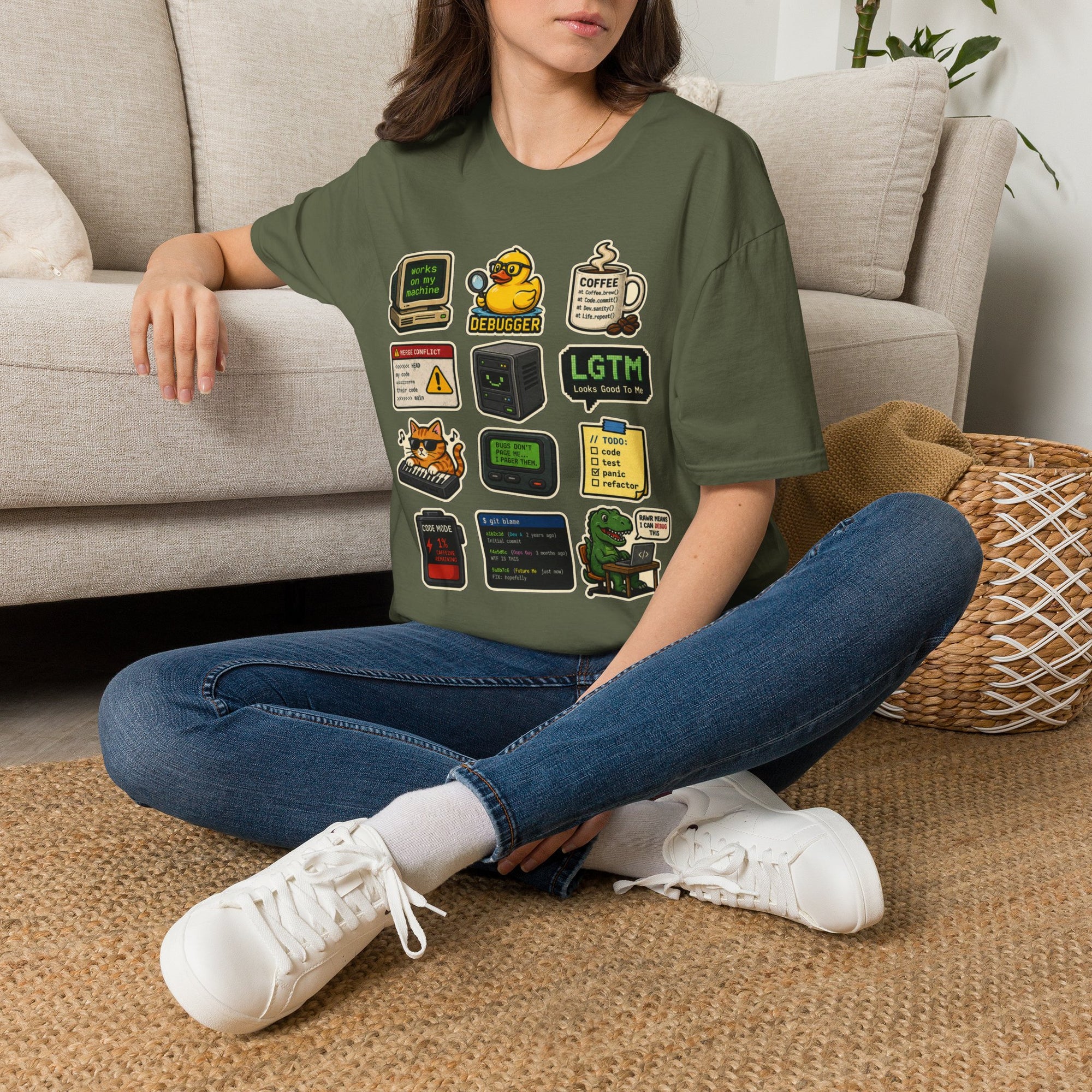 Works On My Machine Retro Sticker Shirt
