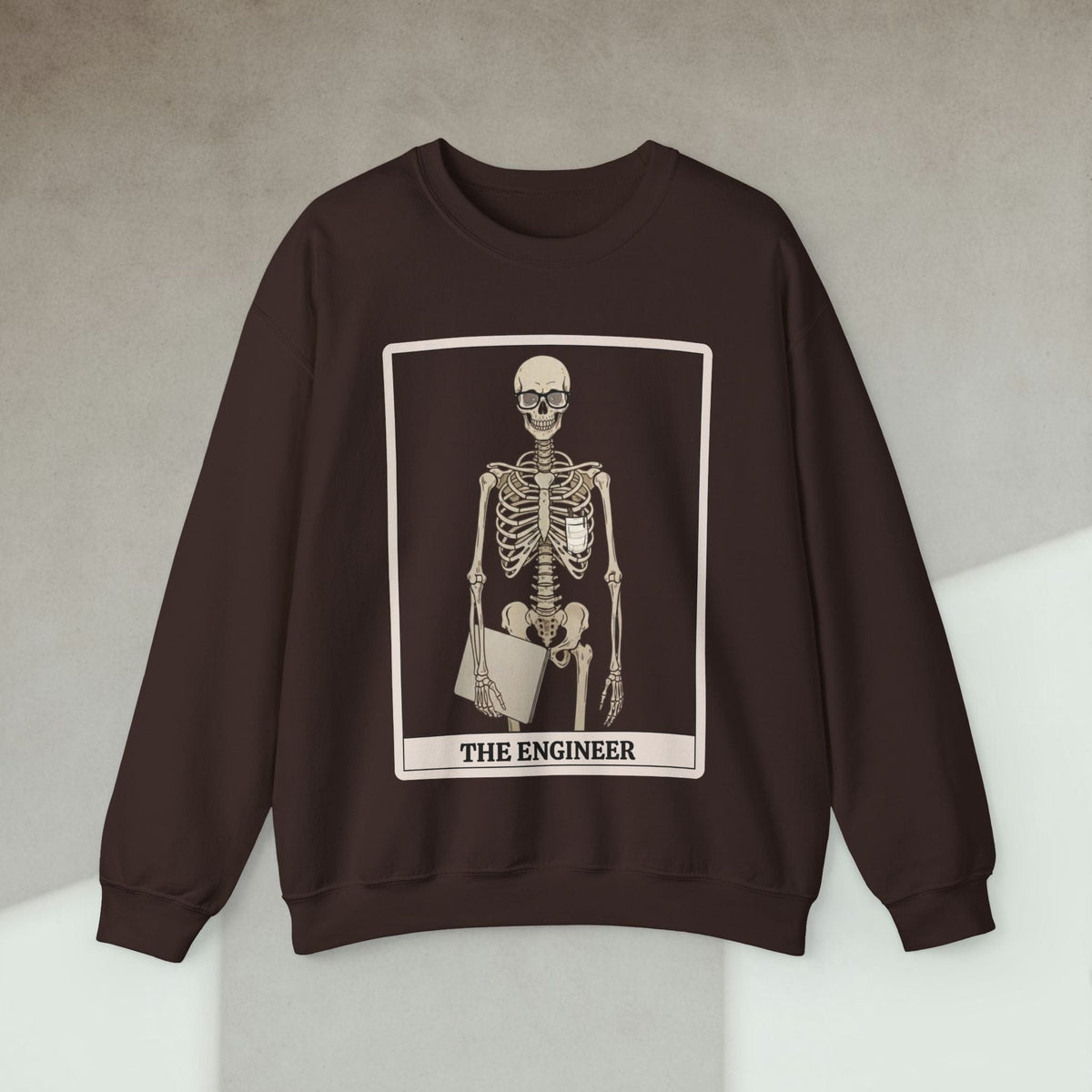Code Culture skeleton engineer sweatshirt funny programmer Sweatshirt in S — Code Culture developer clothing