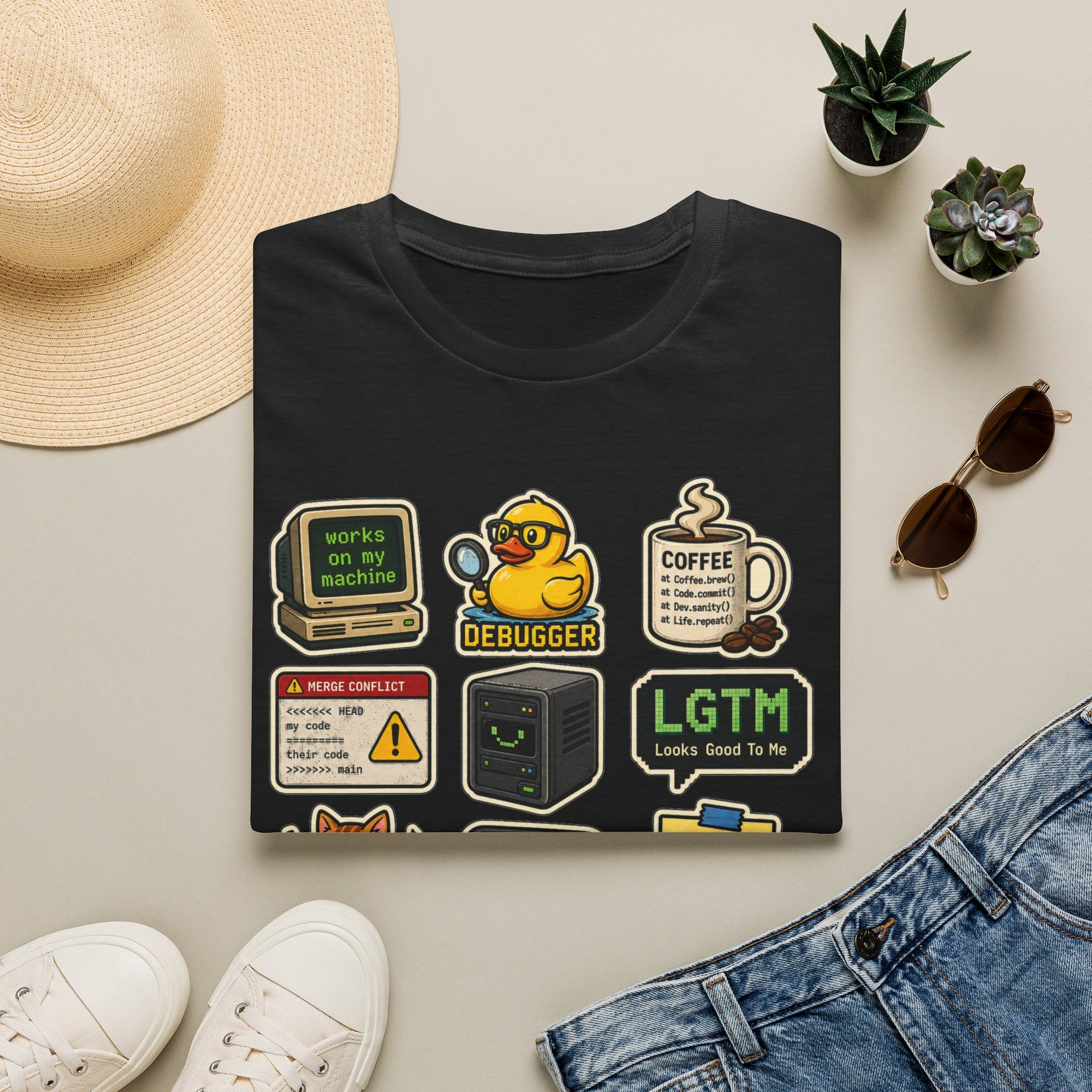 Works On My Machine Retro Sticker Shirt