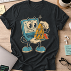 Laptop Card House Shirt — Black