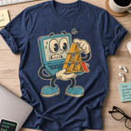 Laptop Card House Shirt — Navy