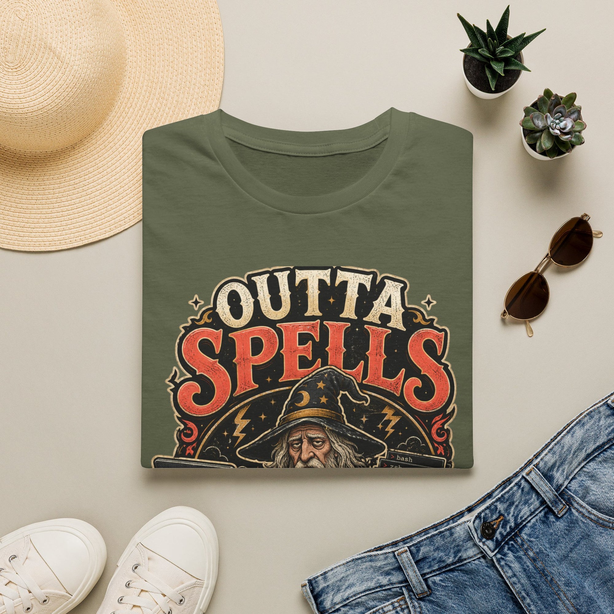 Outta Spells Vintage Wizard Shirt