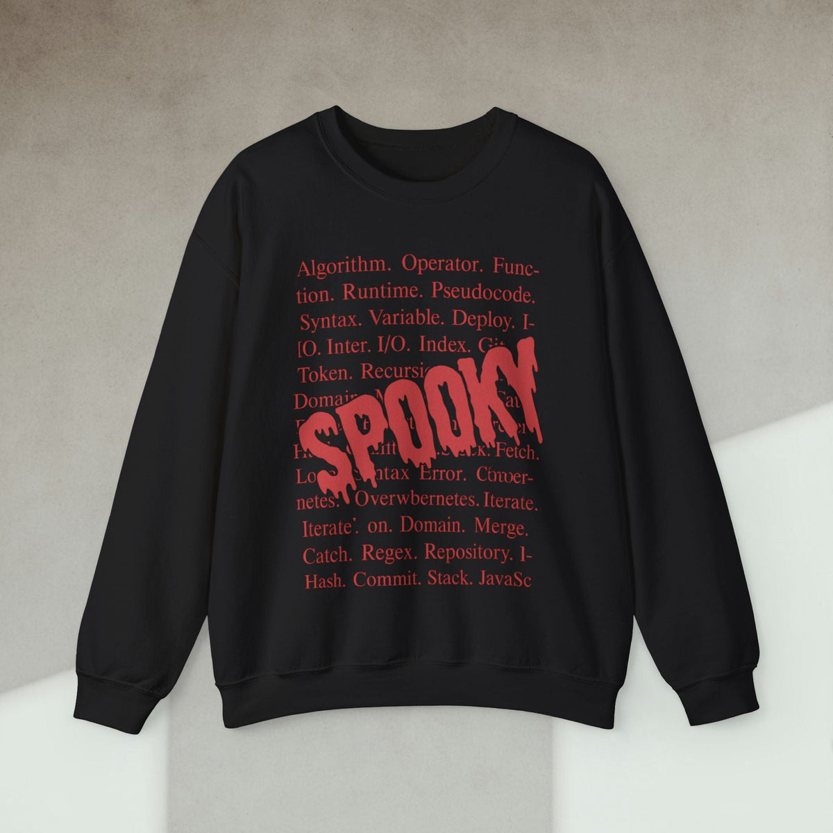Code Culture spooky code sweatshirt funny programmer Sweatshirt in S — Code Culture developer clothing
