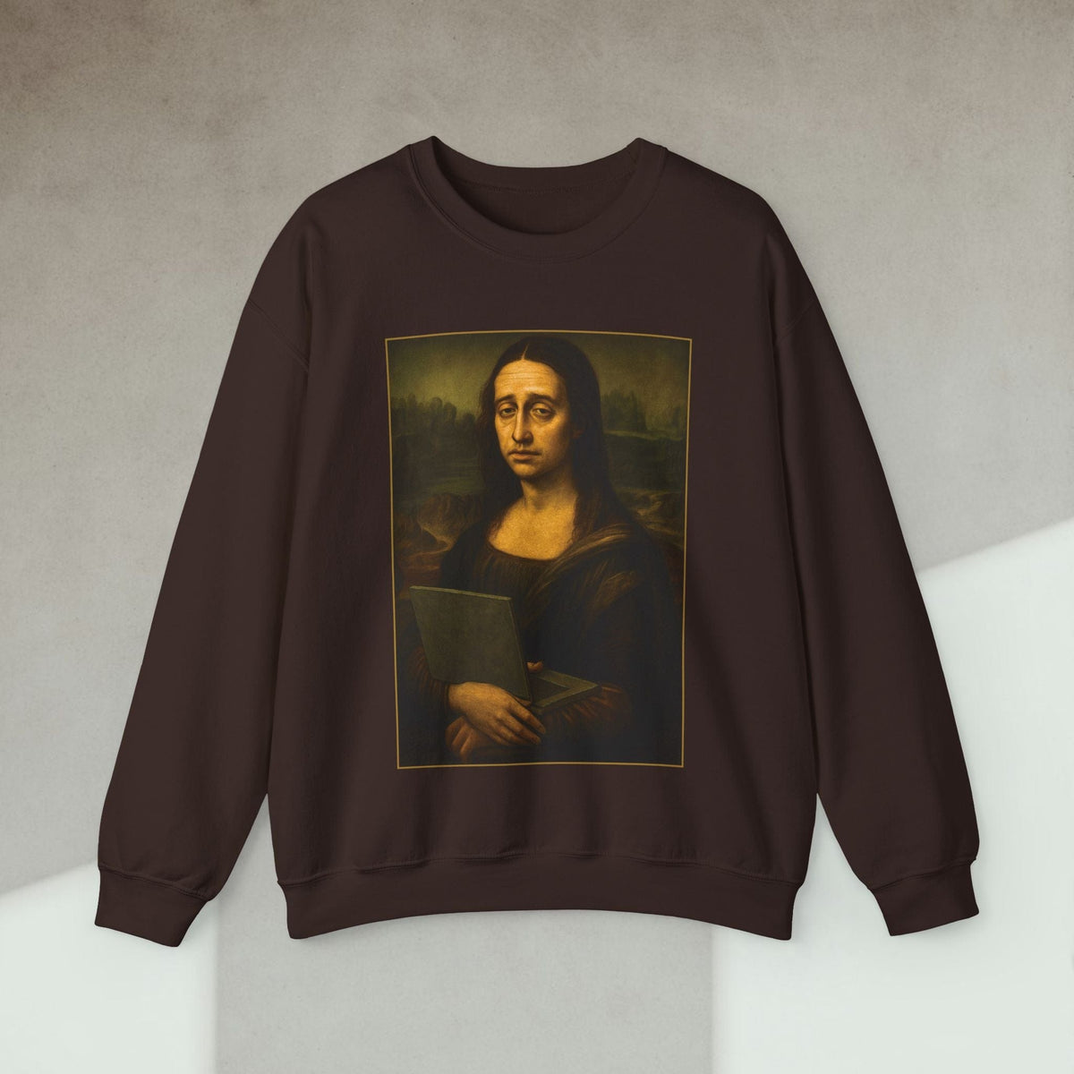 Code Culture mona lisa dev sweatshirt funny programmer Sweatshirt in S — Code Culture developer clothing
