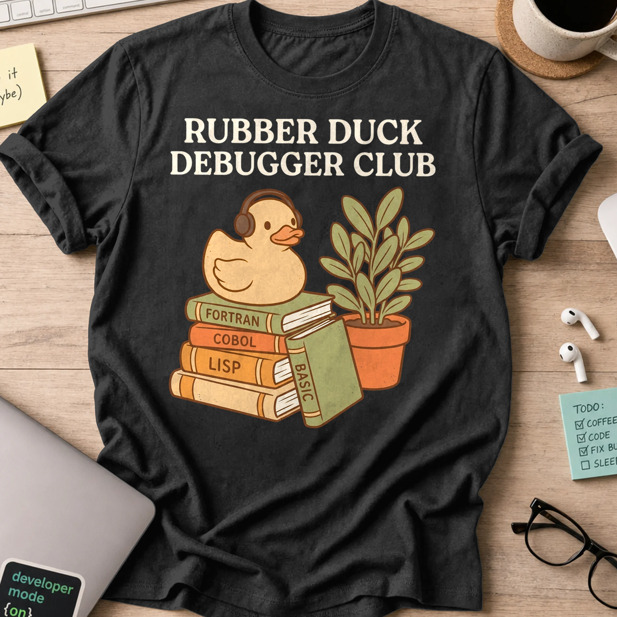 Rubber Duck Debugger Club Shirt — Black