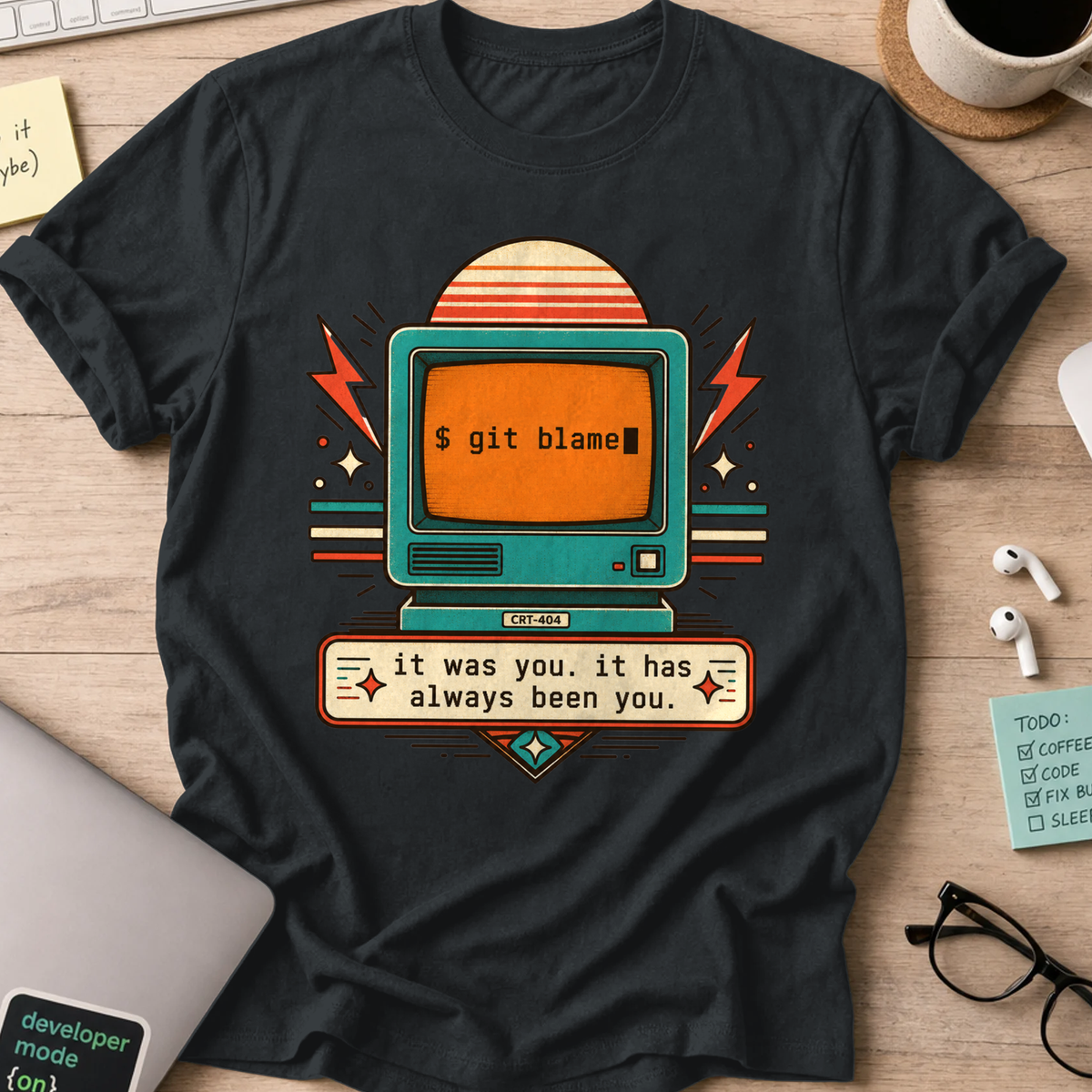 Git Blame It Was You Shirt — Black
