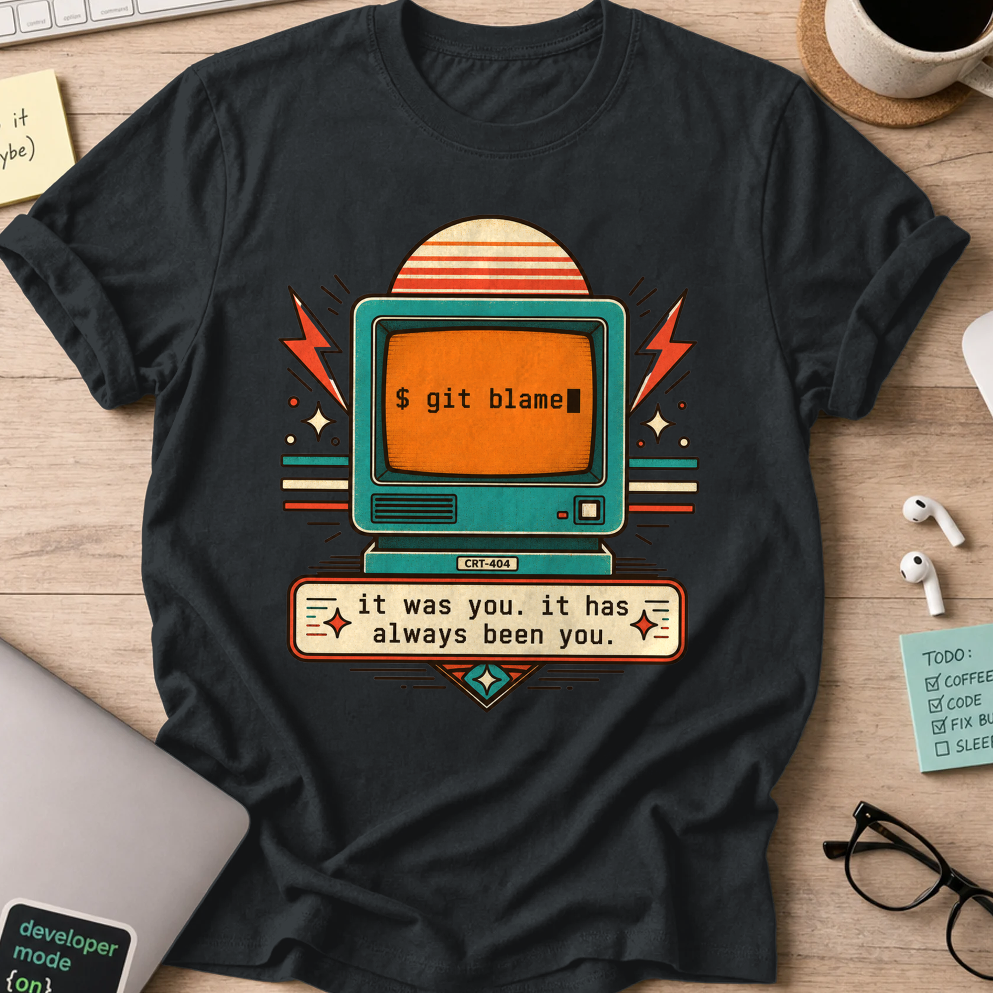Git Blame It Was You Shirt — Black