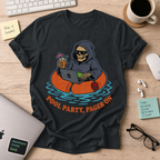 Pool Party, Pager On Shirt — Black
