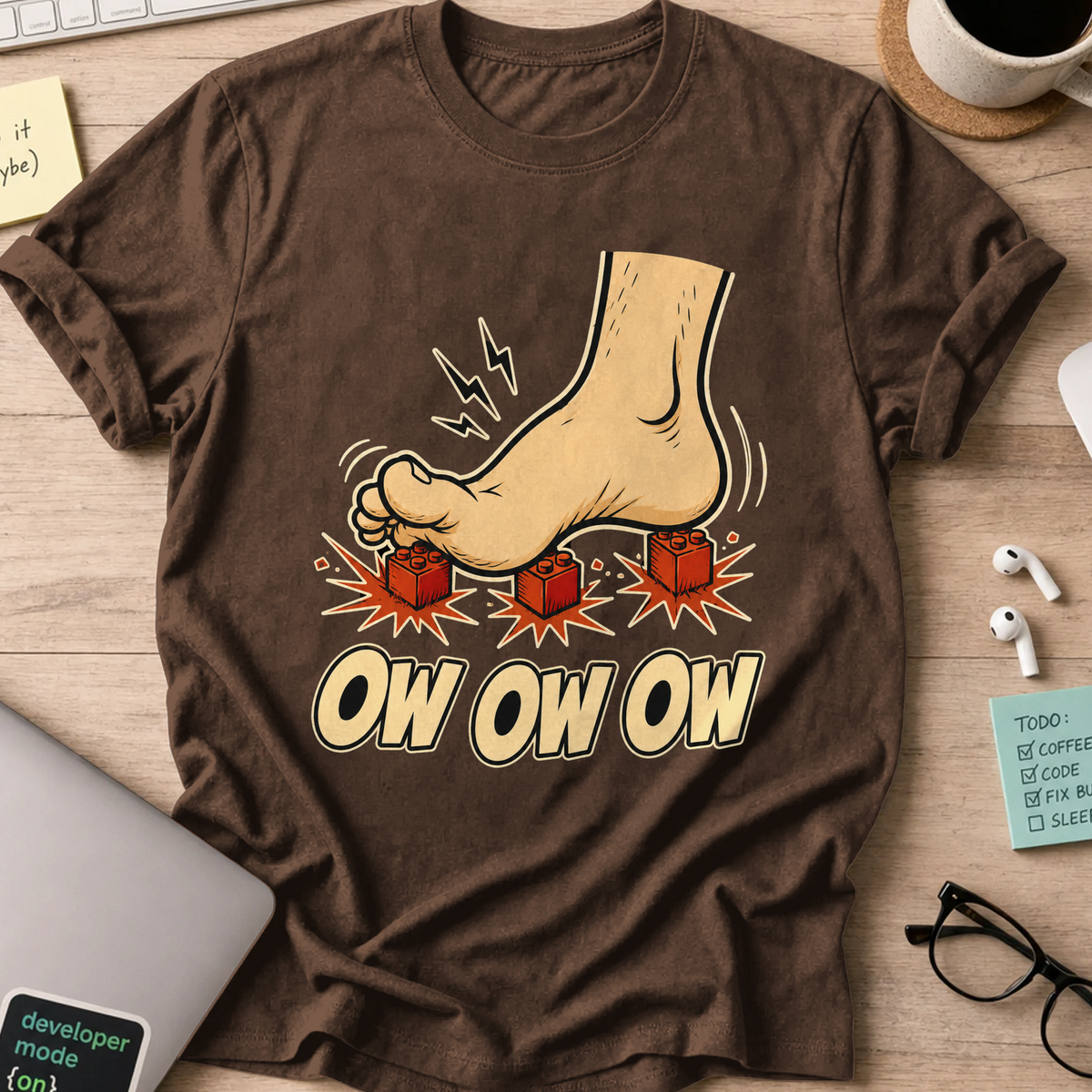 Nerd Collection Artwork 006 Shirt - Dark Chocolate mockup