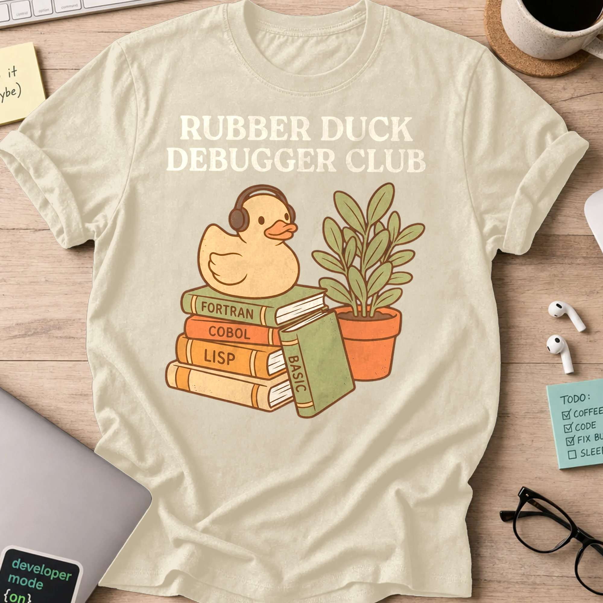 Rubber Duck Debugger Club Shirt — Natural