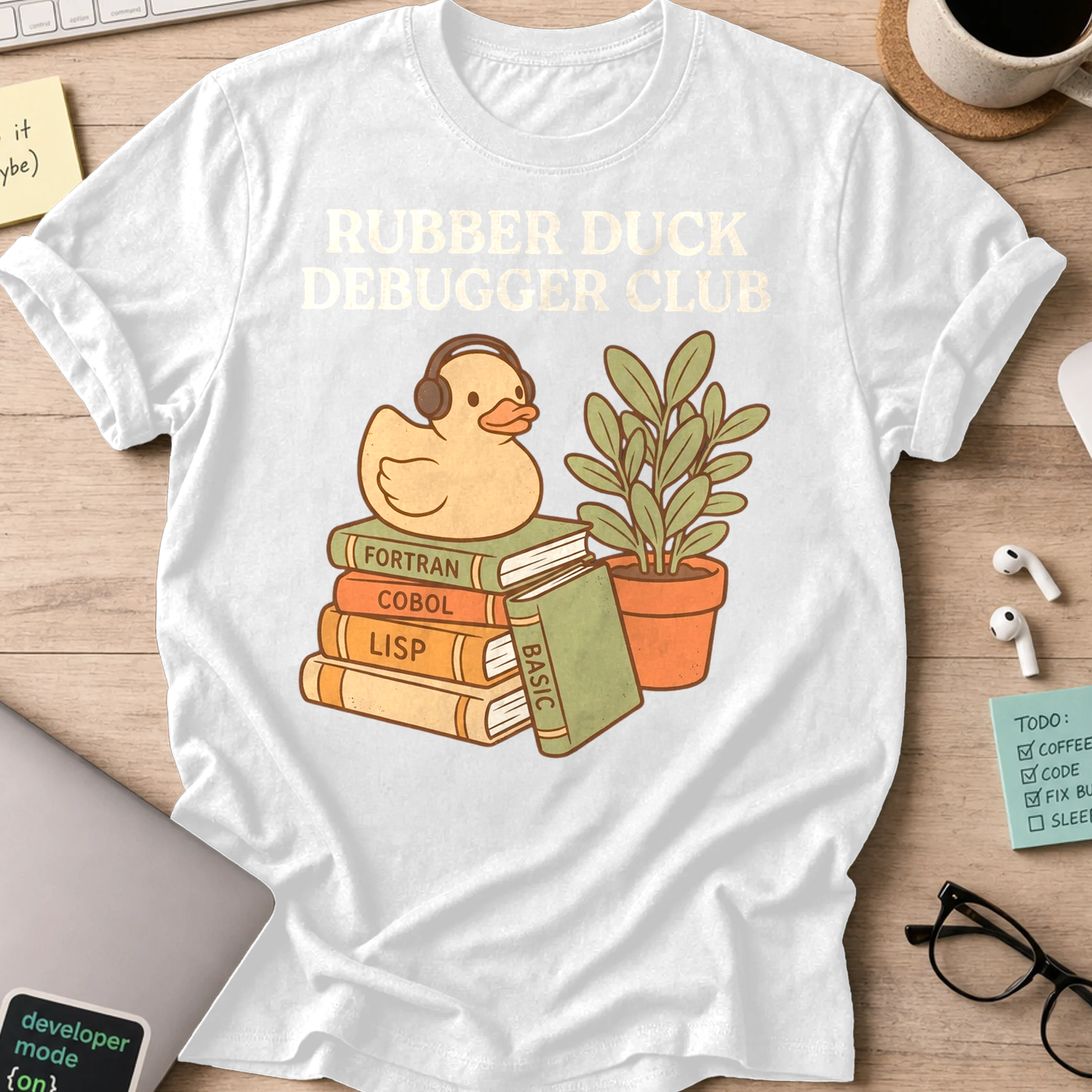 Rubber Duck Debugger Club Shirt — White